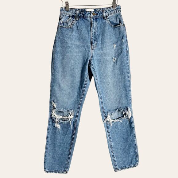 Rolla’s Dusters High Rise Slim Distressed Denim Blue Jeans Size 28 - Picture 1 of 11